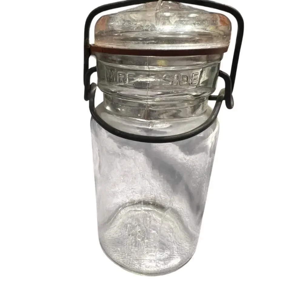 Vintage Glass Wire Closure Jar 1877 Canning With Wire Bail